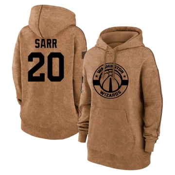 Alex Sarr Women's Washington Wizards 2023 Salute to Service Pullover Hoodie Brown
