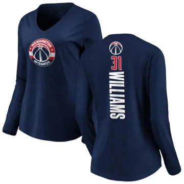 Alondes Williams Women's Washington Wizards Backer Long Sleeve T-Shirt Navy