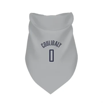 Bilal Coulibaly Washington Wizards  Dog & Cat Pet Bandana - Gray