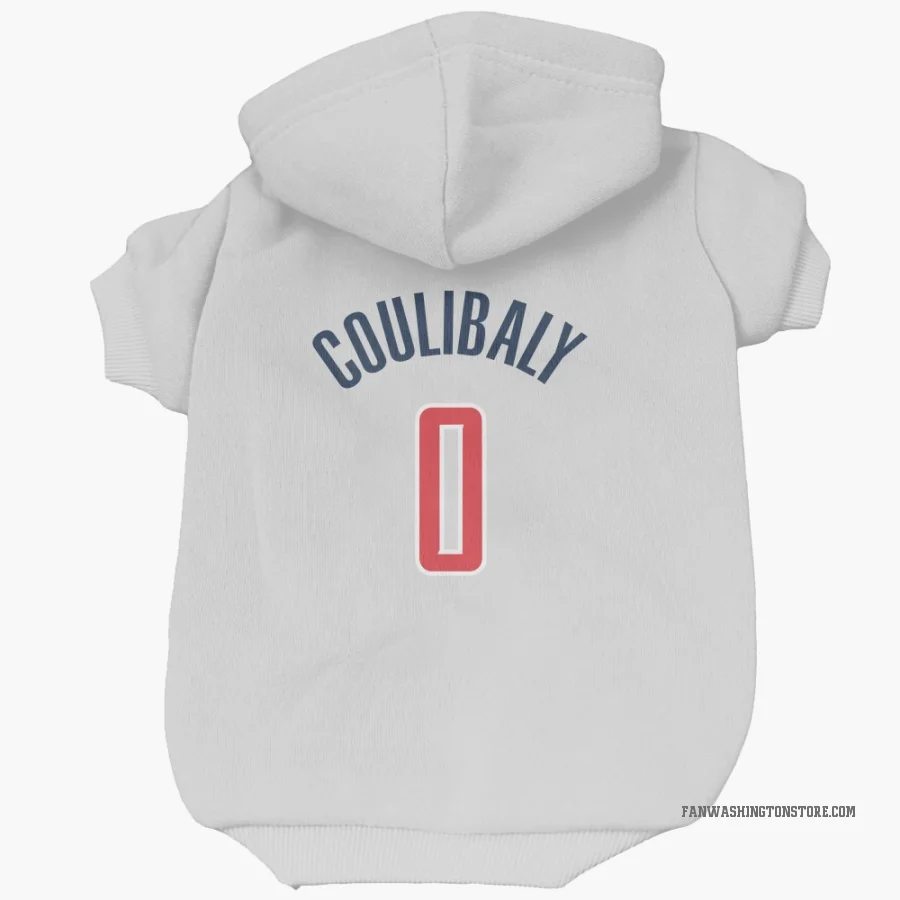 Bilal Coulibaly Washington Wizards  Dog & Cat Pet Hoodie - White