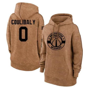 Bilal Coulibaly Women's Washington Wizards 2023 Salute to Service Pullover Hoodie Brown