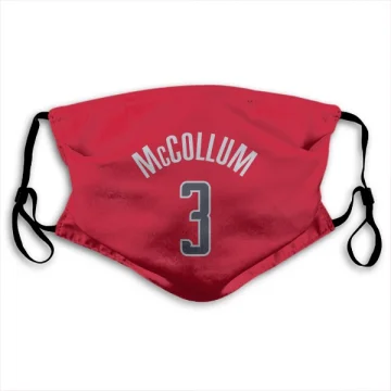 CJ McCollum Washington Wizards  Face Mask - Red