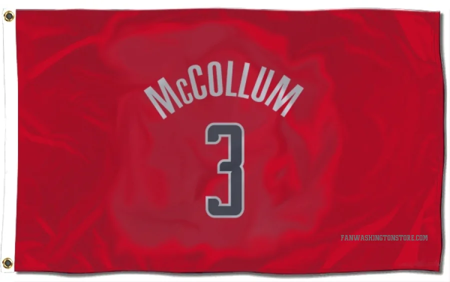 CJ McCollum Washington Wizards  Flag (3 X 5) - Red