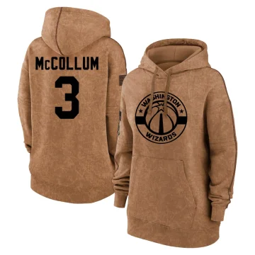 CJ McCollum Women's Washington Wizards 2023 Salute to Service Pullover Hoodie Brown
