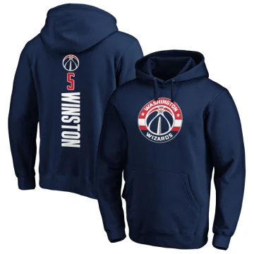 Cassius Winston Men's Washington Wizards Branded Backer Pullover Hoodie Navy
