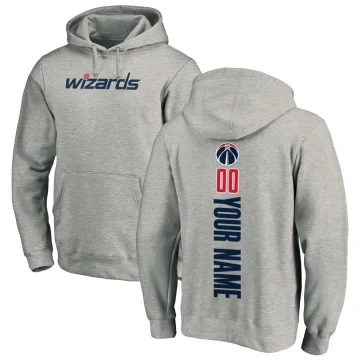 Custom Men's Washington Wizards Branded Ash Backer Pullover Hoodie