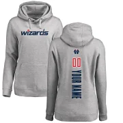 Custom Women's Washington Wizards Branded Ash Backer Pullover Hoodie