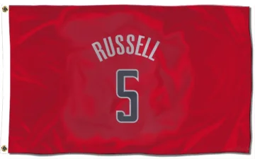 D'Angelo Russell Washington Wizards  Flag (3 X 5) - Red