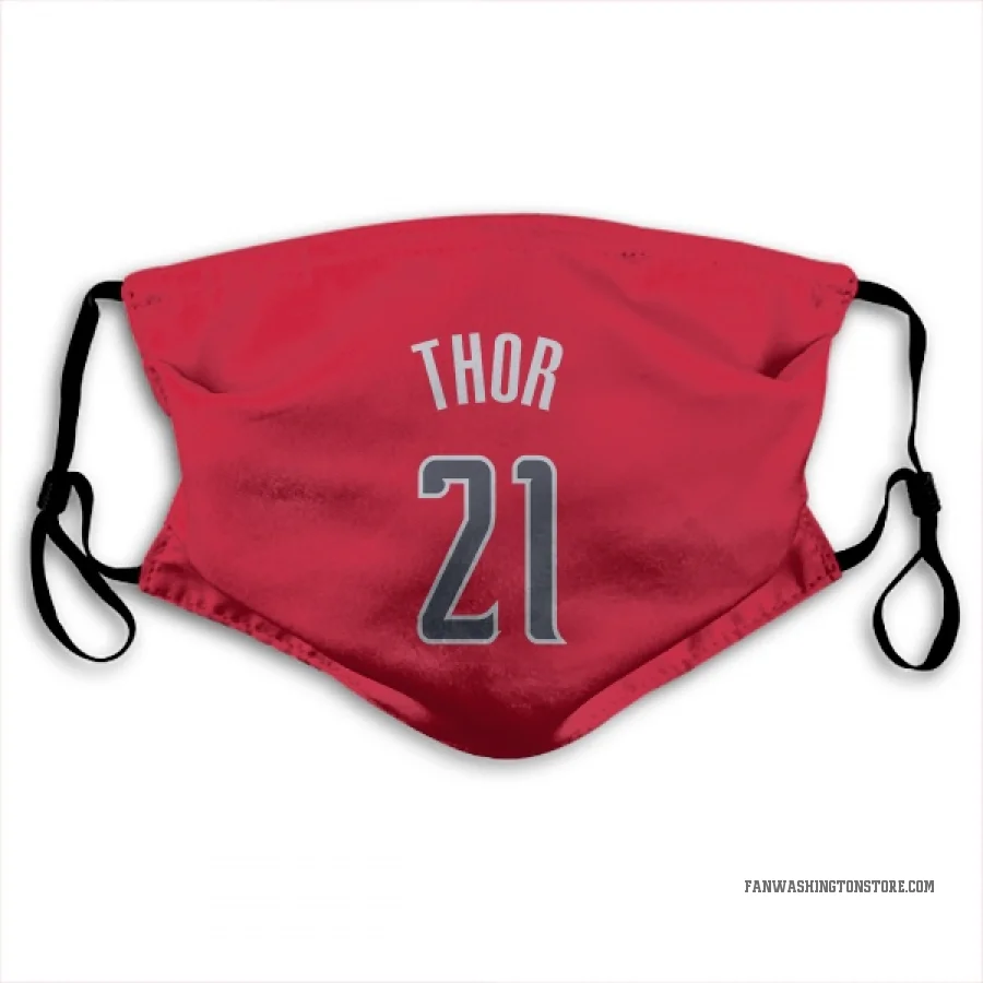 JT Thor Washington Wizards  Face Mask - Red