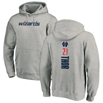 JT Thor Men's Washington Wizards Branded Ash Backer Pullover Hoodie