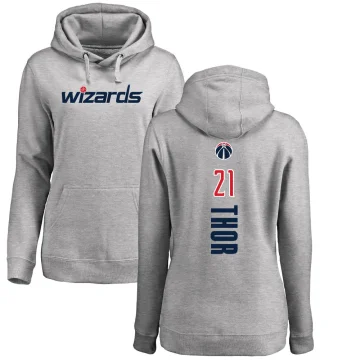 JT Thor Women's Washington Wizards Branded Ash Backer Pullover Hoodie