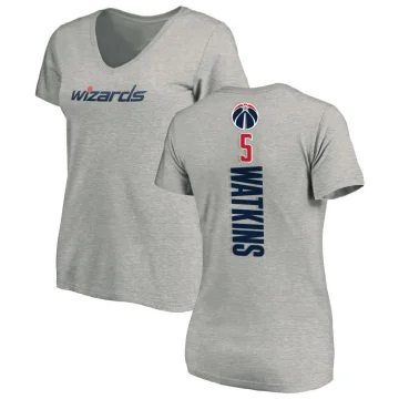 Jamir Watkins Women's Washington Wizards Ash Backer T-Shirt