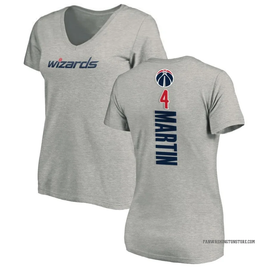 Jaylen Martin Women's Washington Wizards Ash Backer T-Shirt