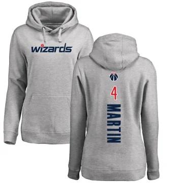 Jaylen Martin Women's Washington Wizards Branded Ash Backer Pullover Hoodie