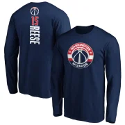 Julian Reese Men's Washington Wizards Backer Long Sleeve T-Shirt Navy