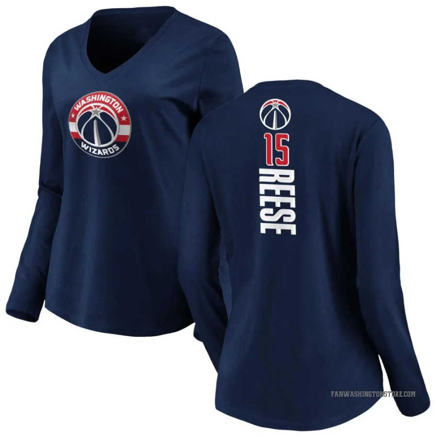 Julian Reese Women's Washington Wizards Backer Long Sleeve T-Shirt Navy