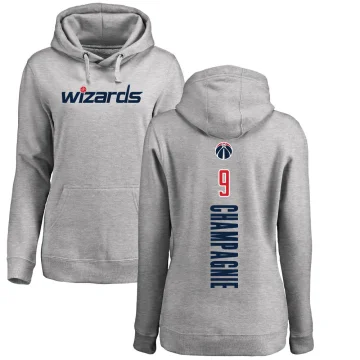 Justin Champagnie Women's Washington Wizards Branded Ash Backer Pullover Hoodie