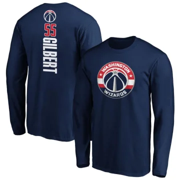 Keshon Gilbert Youth Washington Wizards Backer Long Sleeve T-Shirt Navy