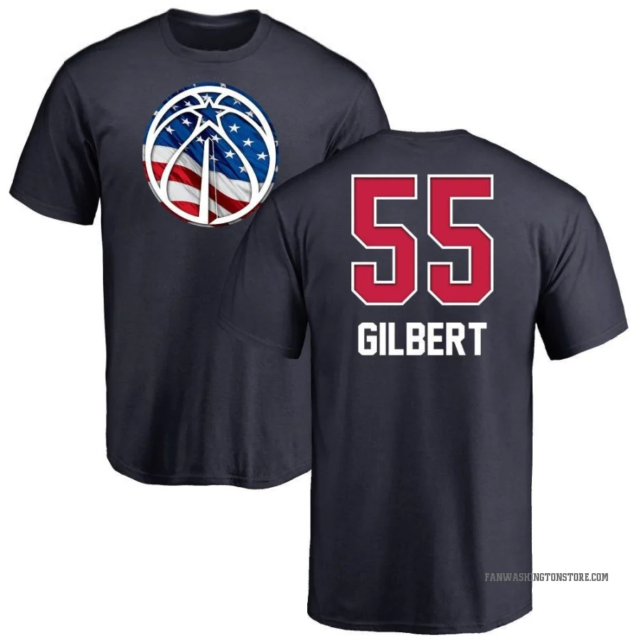 Keshon Gilbert Youth Washington Wizards Name and Number Banner Wave T-Shirt Navy