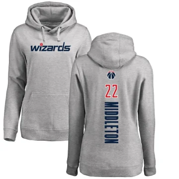 Khris Middleton Women's Washington Wizards Branded Ash Backer Pullover Hoodie