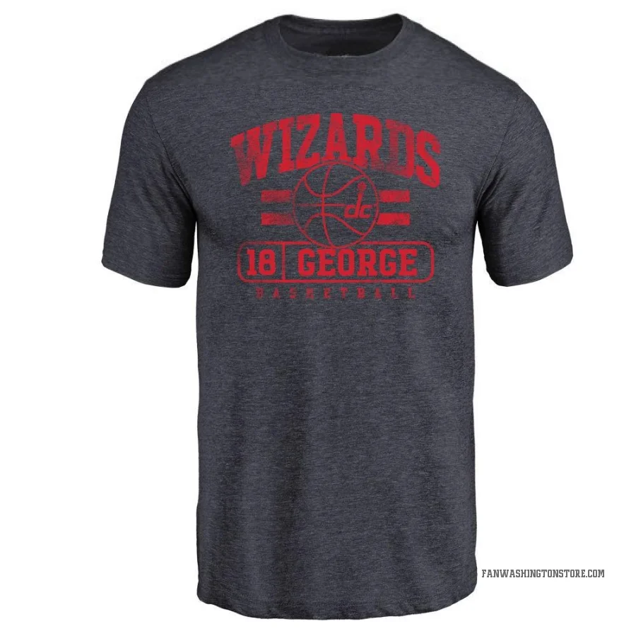 Kyshawn George Men's Washington Wizards Baseline T-Shirt Navy