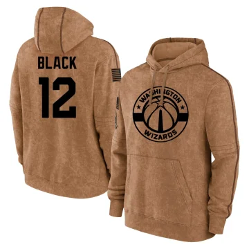 Leaky Black Men's Washington Wizards 2023 Salute to Service Club Pullover Hoodie Brown