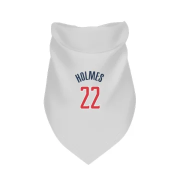 Richaun Holmes Washington Wizards  Dog & Cat Pet Bandana - White
