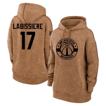 Skal Labissiere Women's Washington Wizards 2023 Salute to Service Pullover Hoodie Brown