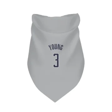 Trae Young Washington Wizards  Dog & Cat Pet Bandana - Gray