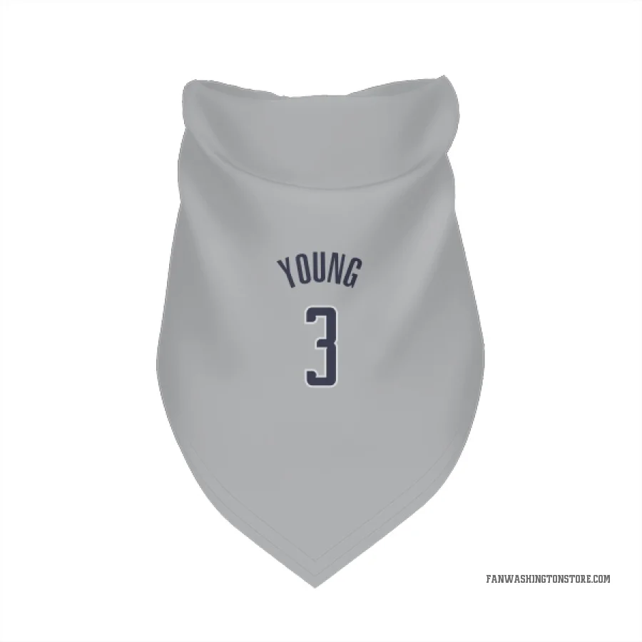 Trae Young Washington Wizards  Dog & Cat Pet Bandana - Gray