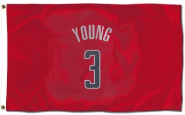 Trae Young Washington Wizards  Flag (3 X 5) - Red