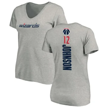 Tre Johnson Women's Washington Wizards Ash Backer T-Shirt