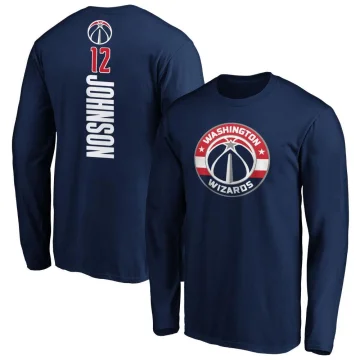 Tre Johnson Youth Washington Wizards Backer Long Sleeve T-Shirt Navy