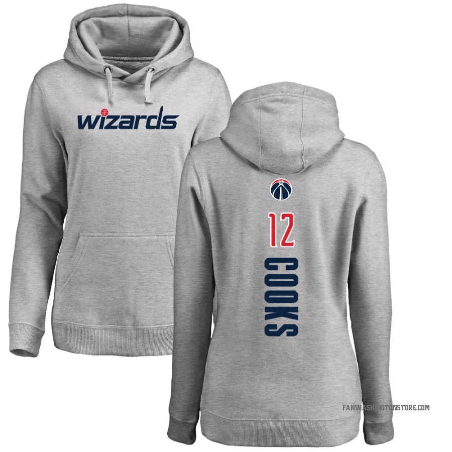 Xavier Cooks Women's Washington Wizards Branded Ash Backer Pullover Hoodie